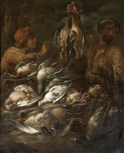 The Poultry Seller Oil Painting by Felice Boselli