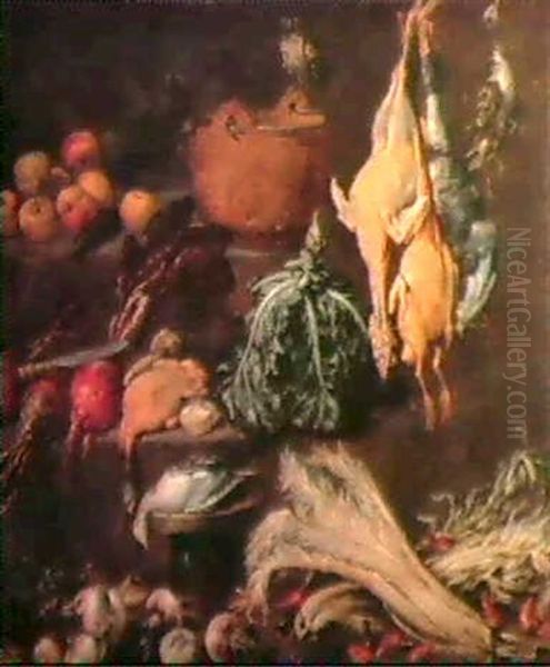 Les Apprets Du Pot-au-feu Oil Painting by Felice Boselli