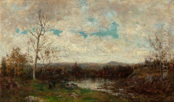 Landscape With Stream Oil Painting by Robert Ward Van Boskerck