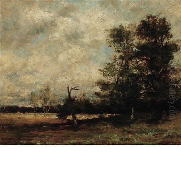 Wooded Landscape Oil Painting by Robert Ward Van Boskerck