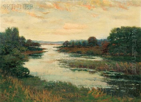 Marsh View Oil Painting by Robert Ward Van Boskerck