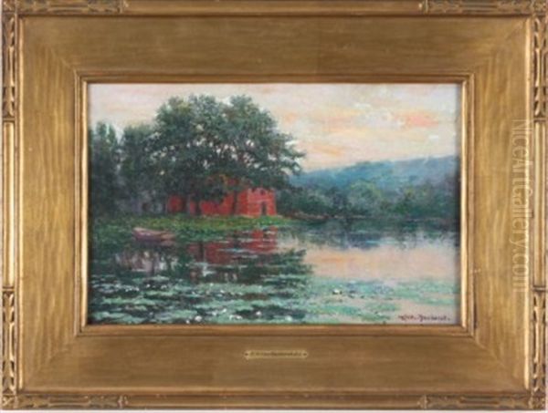 The Old Red Mill Oil Painting by Robert Ward Van Boskerck