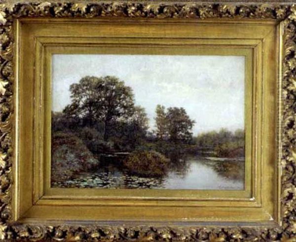 Landscape With Trees And River Oil Painting by Robert Ward Van Boskerck