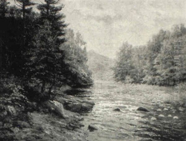 Ausable River Oil Painting by Robert Ward Van Boskerck