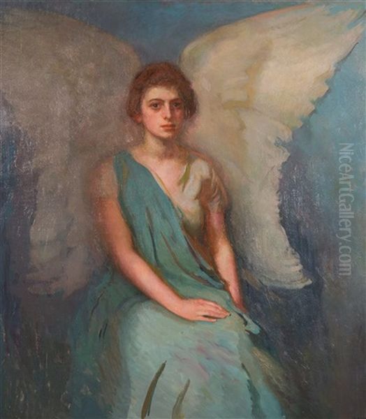 Winged Lady Oil Painting by Frederick Andrew Bosley