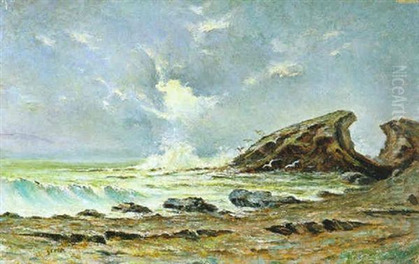 Marina Oil Painting by Giacinto Corsi di Bosnasco