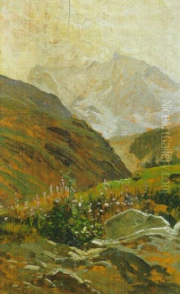 Paesaggio Montano Oil Painting by Giacinto Corsi di Bosnasco