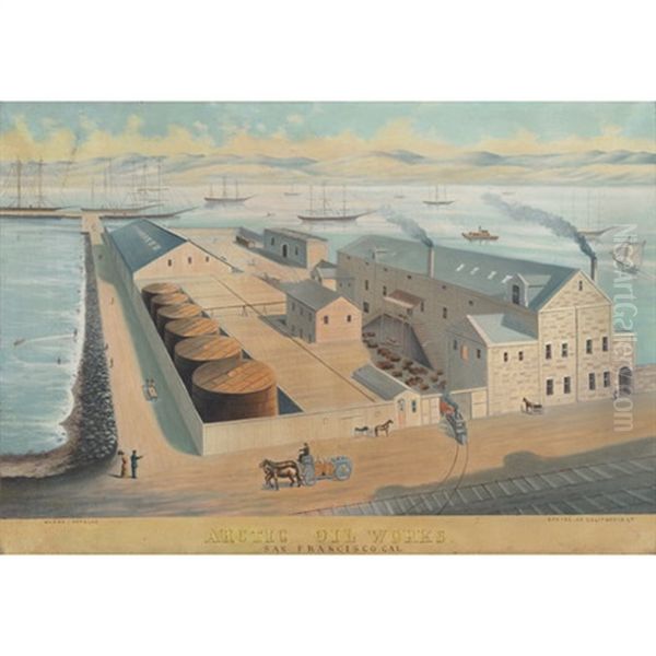 Arctic Oil Works San Francisco. Cal. (relating To The Lithograph Of The Same Title) Oil Painting by Edward Bosqui