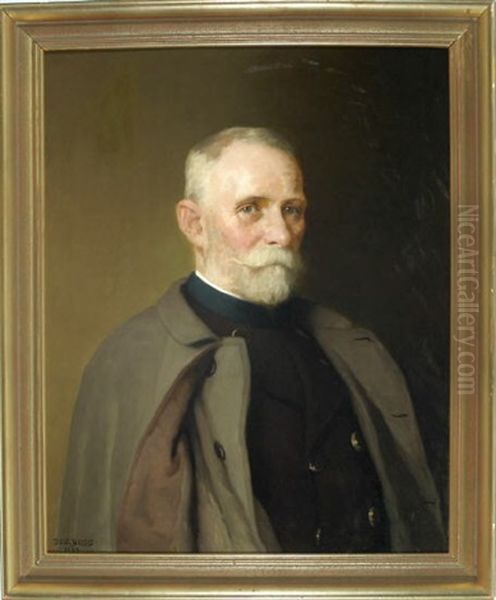 Portrait Eines Alteren Mannes Im Jagermantel Oil Painting by Josef Boss