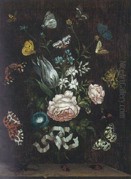 Still Life Of Flowers Oil Painting by Ambrosius Bosschaert the Elder