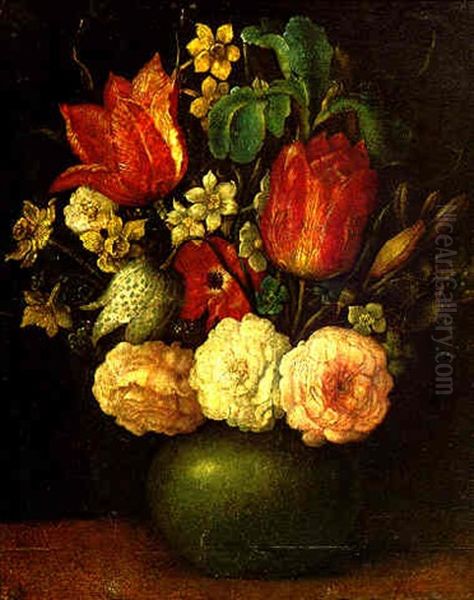 Floral Still Life Oil Painting by Ambrosius Bosschaert the Elder