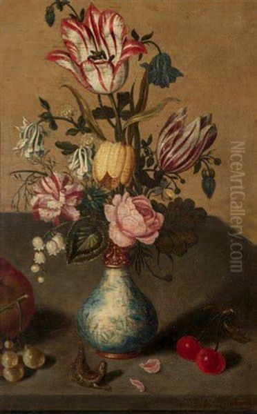 Bouquet De Fleurs Oil Painting by Ambrosius Bosschaert the Younger