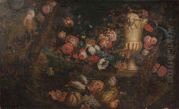 Monumental Floral Still Life Oil Painting by Jan-Baptiste Bosschaert