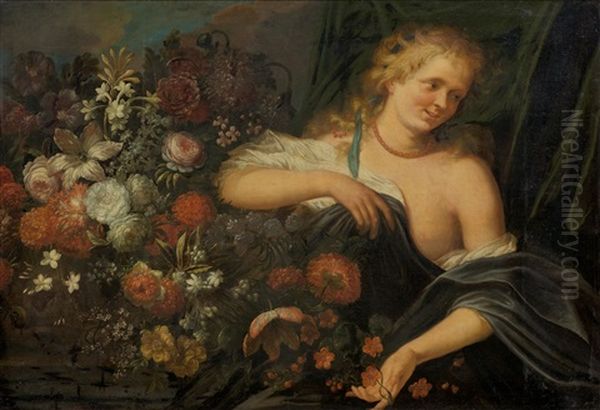 Allegory Of Flora Oil Painting by Jan-Baptiste Bosschaert