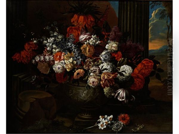 Grosses Blumenstillleben Oil Painting by Jan-Baptiste Bosschaert