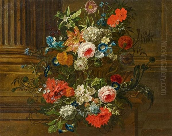 Groses Blumenstillleben Oil Painting by Jan-Baptiste Bosschaert