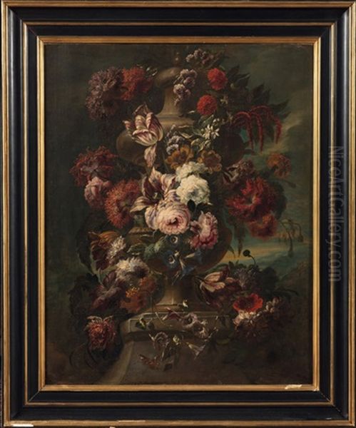 Vase De Fleurs Oil Painting by Jan-Baptiste Bosschaert