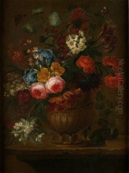 Jarron De Flores Oil Painting by Jan-Baptiste Bosschaert