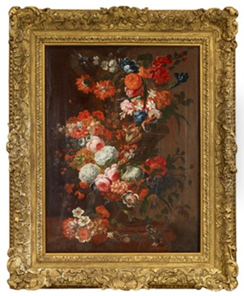 Blomsterstilleben Med Urna Oil Painting by Jan-Baptiste Bosschaert