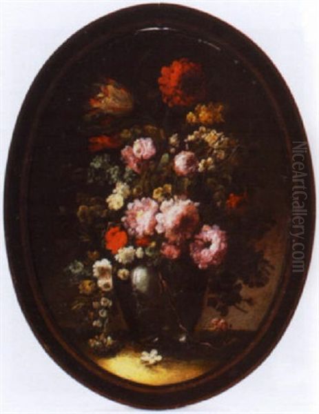 Abundant Floral Still Life In Vase Oil Painting by Jan-Baptiste Bosschaert