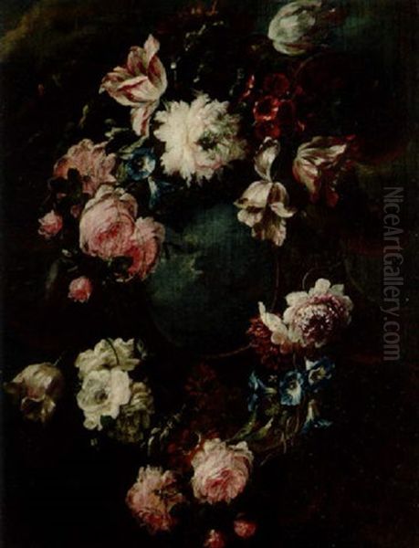 Blomsterstilleben Oil Painting by Jan-Baptiste Bosschaert