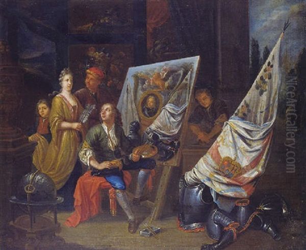 L'atelier Du Peintre by Balthasar Van Den Bossche