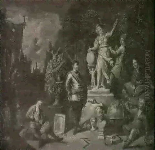 An Allegory Of Sculpture Oil Painting by Balthasar Van Den Bossche