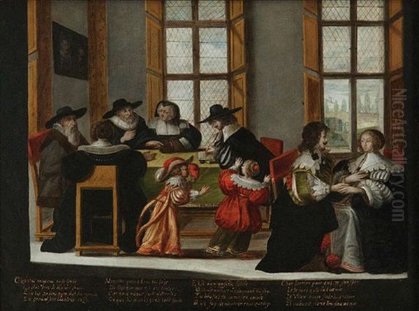 Le Contrat De Mariage Oil Painting by Abraham Bosse