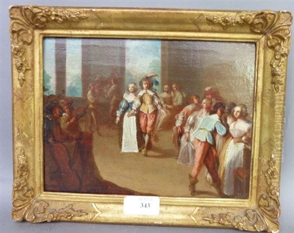 Le Bal Masque Oil Painting by Abraham Bosse