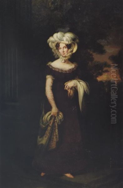 Portrait Of Empress Elizabeth Alexievna, Nee Princess Louise Of Baden-durlach, Consort Of Emperor Alexander I Oil Painting by Ernst-Gotthilf Bosse