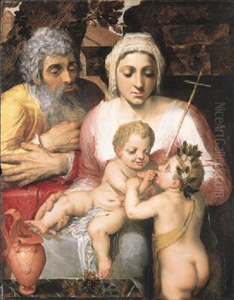 The Holy Family With St. John The Baptist Oil Painting by Ernst-Gotthilf Bosse