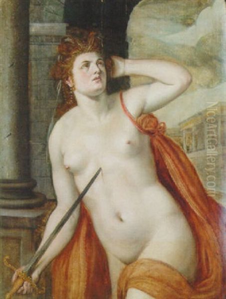 Lucretia Oil Painting by Ernst-Gotthilf Bosse