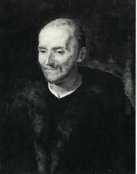 Portrait Of A Man Wearing A Fur-collared Coat Oil Painting by Ernst-Gotthilf Bosse