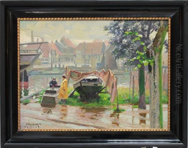 Eckernforde Oil Painting by Karl Boessenroth