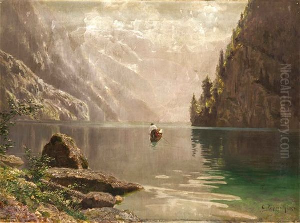 Ruderpartie Auf Dem Konigssee Oil Painting by Karl Boessenroth