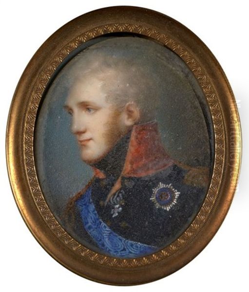 Portrait D'alexandre Ier De Russie Oil Painting by Domenico Bossi