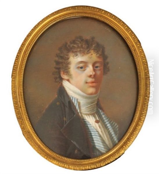 Portrait De Jeune Homme Oil Painting by Domenico Bossi