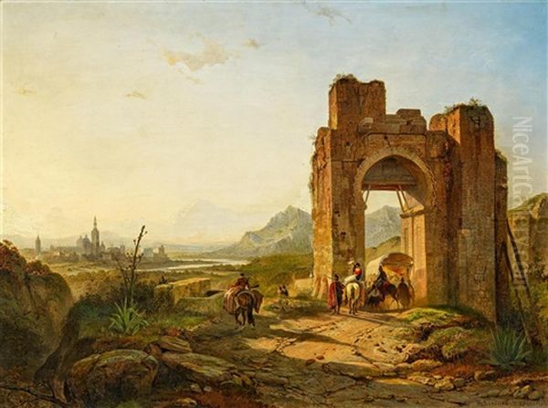 Blick Auf Sevilla Oil Painting by Francois Antoine Bossuet