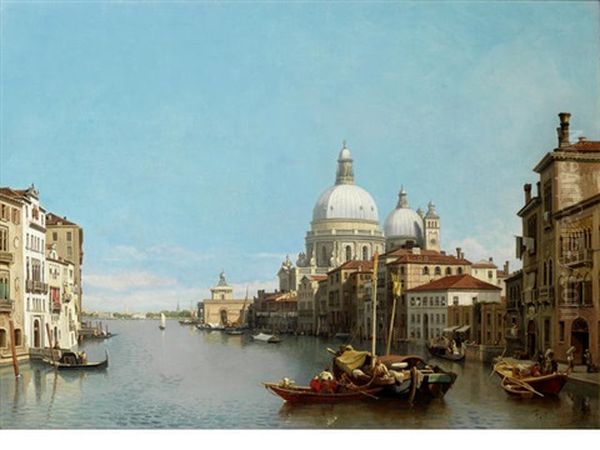 Santa Maria Della Salute Oil Painting by Francois Antoine Bossuet