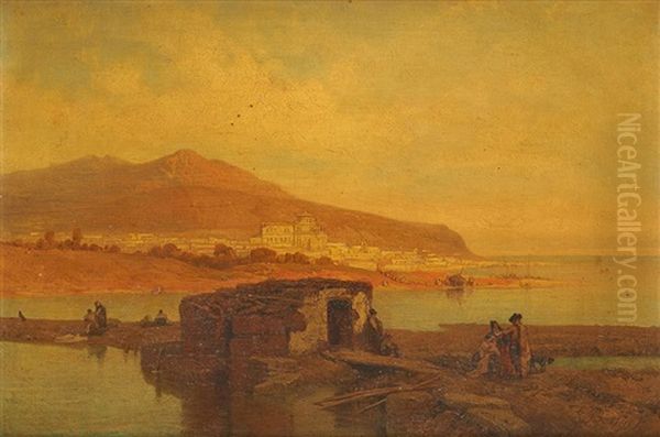 Vue Mediterraneenne Oil Painting by Francois Antoine Bossuet