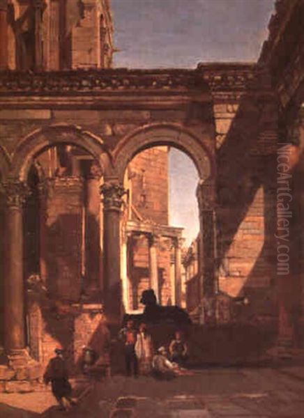 Au Temple Oil Painting by Francois Antoine Bossuet