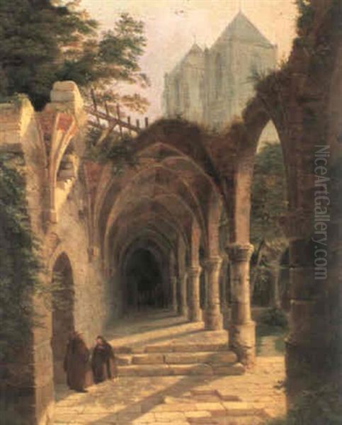 Ruines Animees Oil Painting by Francois Antoine Bossuet