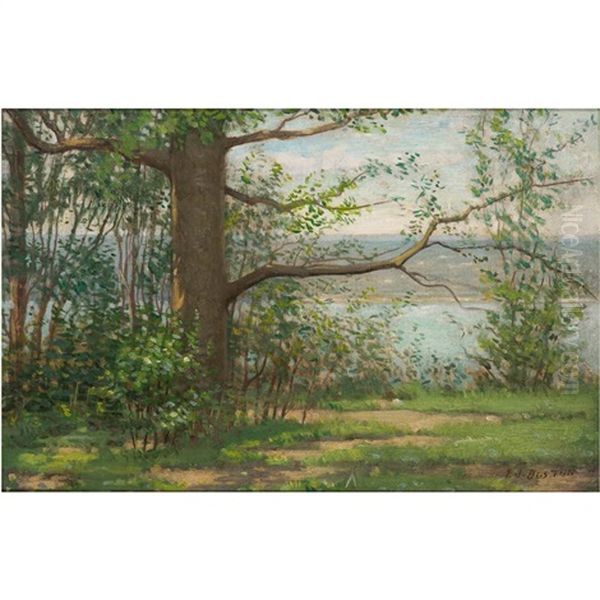 View Of The Hudson Oil Painting by Frederick James Boston