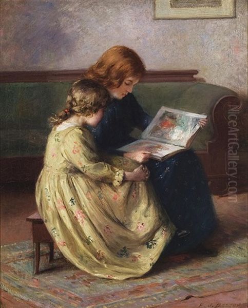 The Picture Book Oil Painting by Frederick James Boston