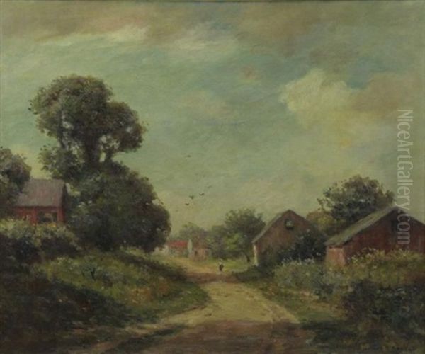 Country Path Oil Painting by Joseph Henry Boston