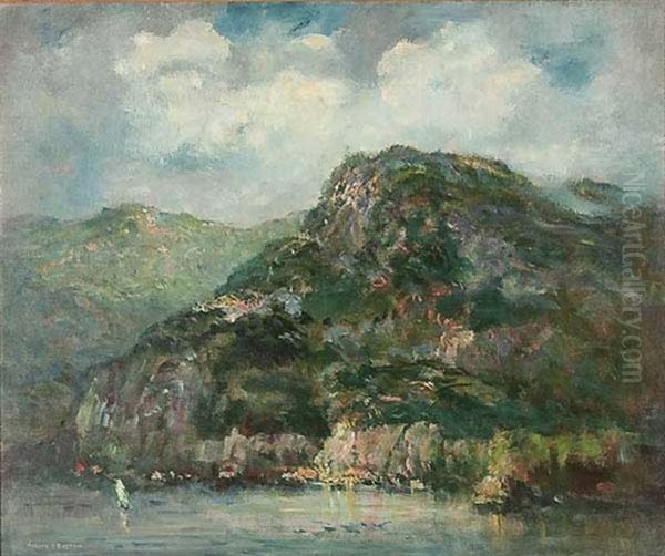 Impressionistic Landscape Of A Pond Oil Painting by Joseph Henry Boston