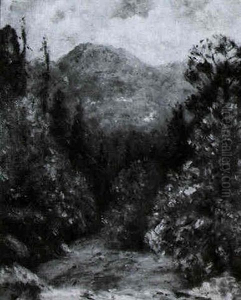 A Mountain Road Oil Painting by Joseph Henry Boston