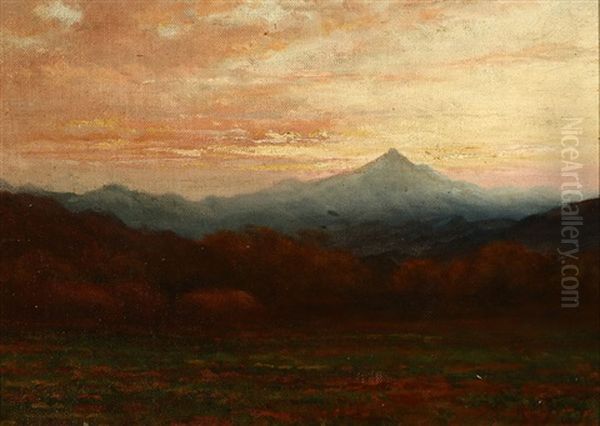 Mountain Landscape Oil Painting by Hobart Van Zandt Bosworth