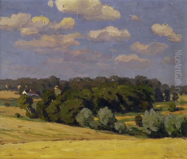 Sommerliche Landschaft Oil Painting by Istvan Bosznay