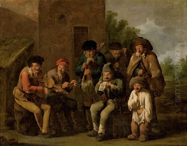 Un Concert De Gueux Oil Painting by Andries Dirsksz Both